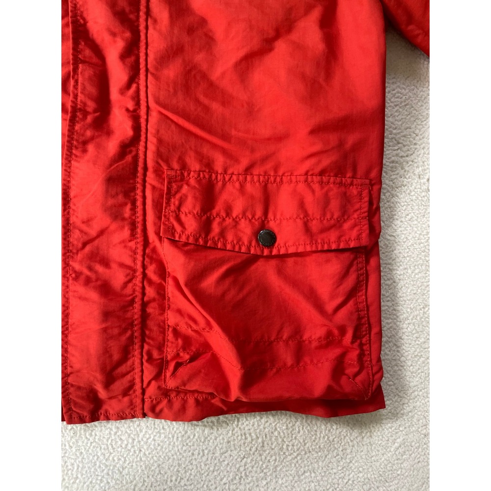 Lands' End Mens Medium Field Jacket Red Lightweight Nylon Utility Coat 435444 - Picture 14 of 16